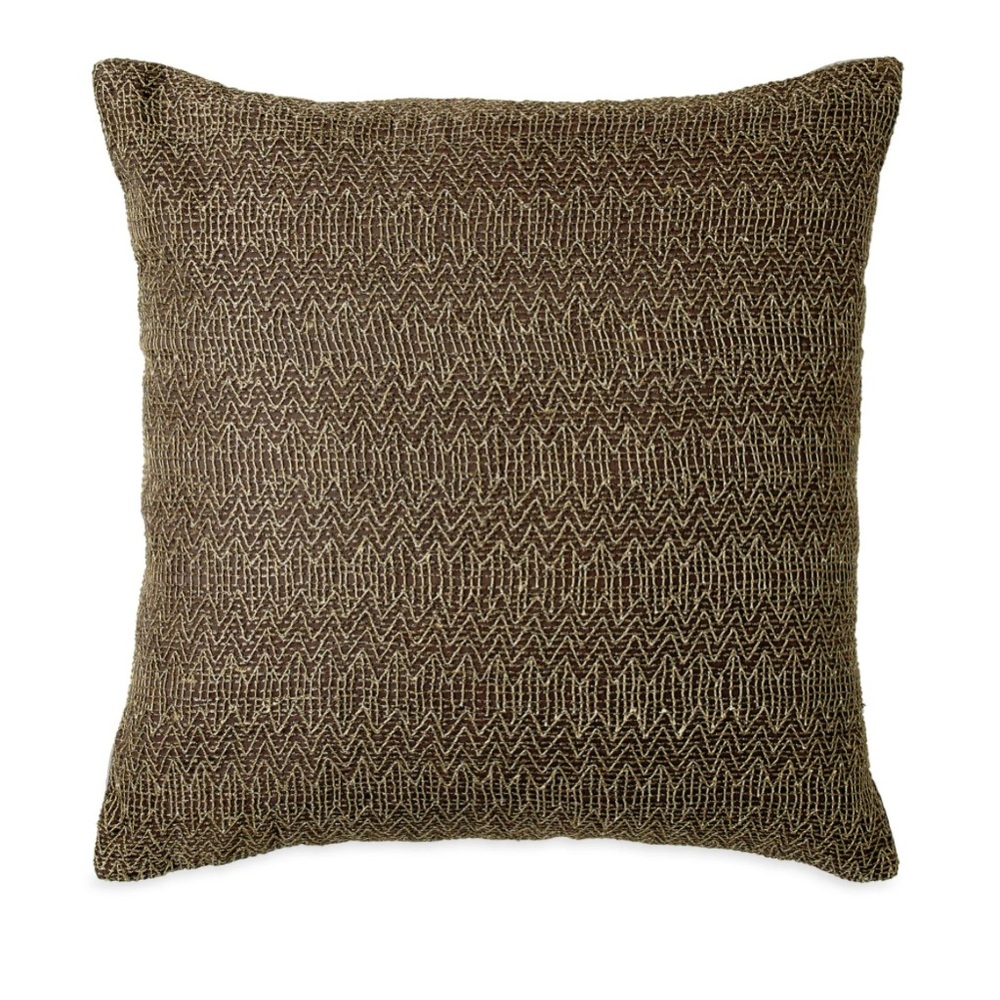 Donna Karan Sanctuary Manipulted Ribbon Silk Mink Decorative Pillow 18" x 18"